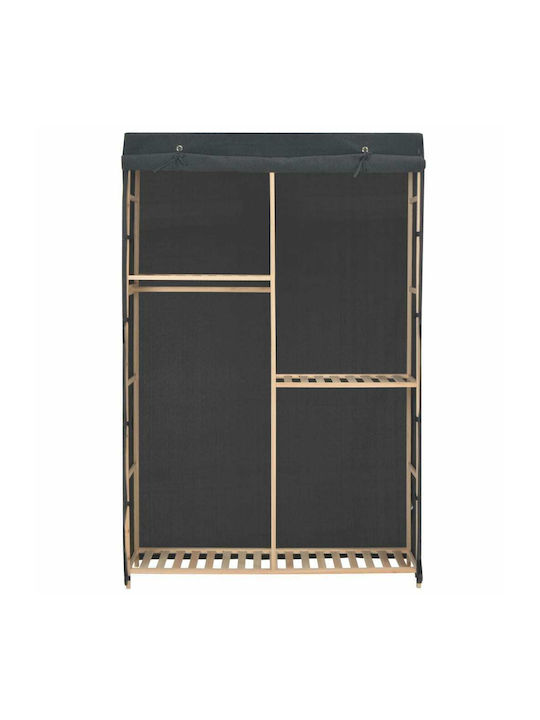 vidaXL Fabric Wardrobe with Shelves in Gray Color 110x40x170cm