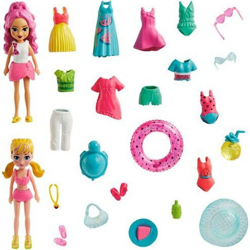 Mattel Miniature Toy Fruity Pool Fun Fashion Pack Polly Pocket for 3+ Years Old (Various Designs/Assortments of Designs) 1pc