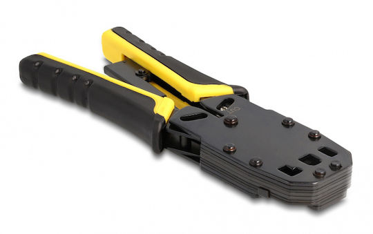 DeLock Πρέσα Ακροδεκτών Δικτύου RJ12, RJ11, RJ45 με Απογυμνωτή (Μήκος 200mm)