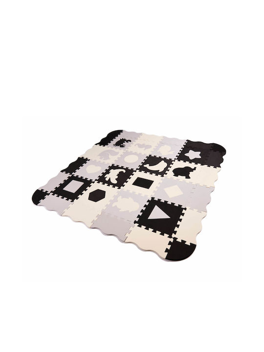 Loco Interactive Floor Puzzle with Animals Grey-Black 36pcs