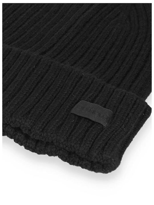 Beanie Γυναικείος Σκούφος Πλεκτός σε Μαύρο χρώμα