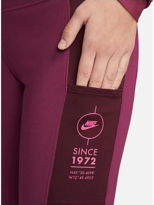 Sportswear Schulung Frauen Lang Leggings Burgundisch
