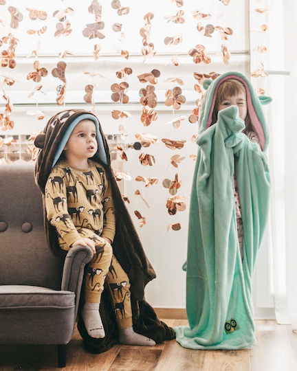 Zoocchini Κουβέρτα Fleece Fawn Τιρκουάζ 91x127εκ.