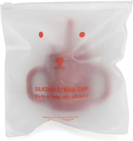 Petit Monkey Baby Cup with Handles and Straw made of Silicone Blue 175ml