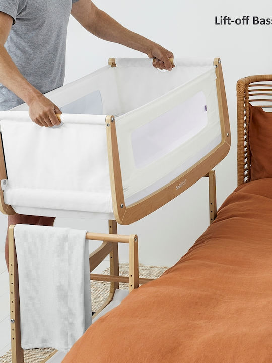 Snuz Leagăn SnuzPod 4 cu Saltea și Deschidere Laterală Natural