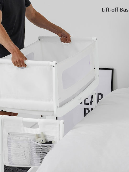Snuz Cradle SnuzPod 4 with Mattress and Side Opening White