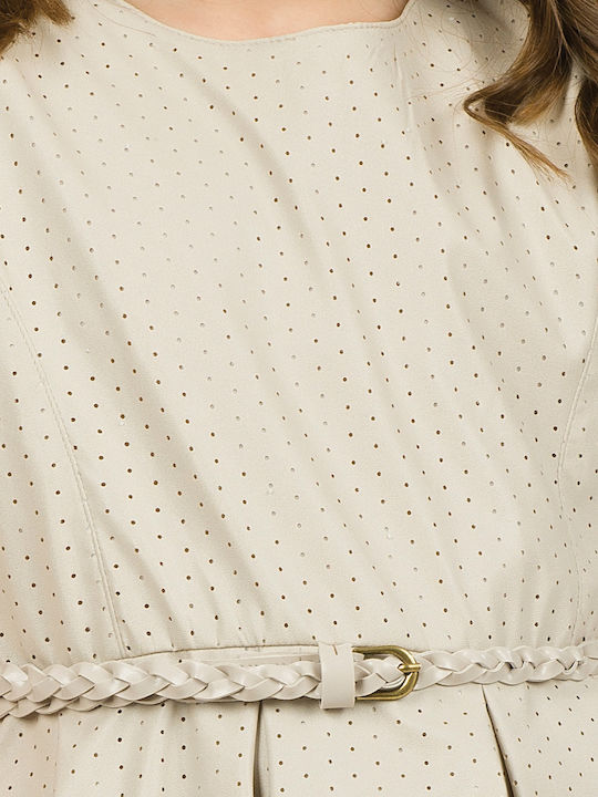 Children's Dress Sleeveless Polka Dot Gold