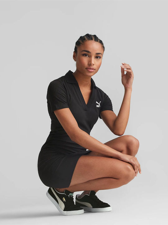 Puma Mini Athletic Dress Short Sleeve Black