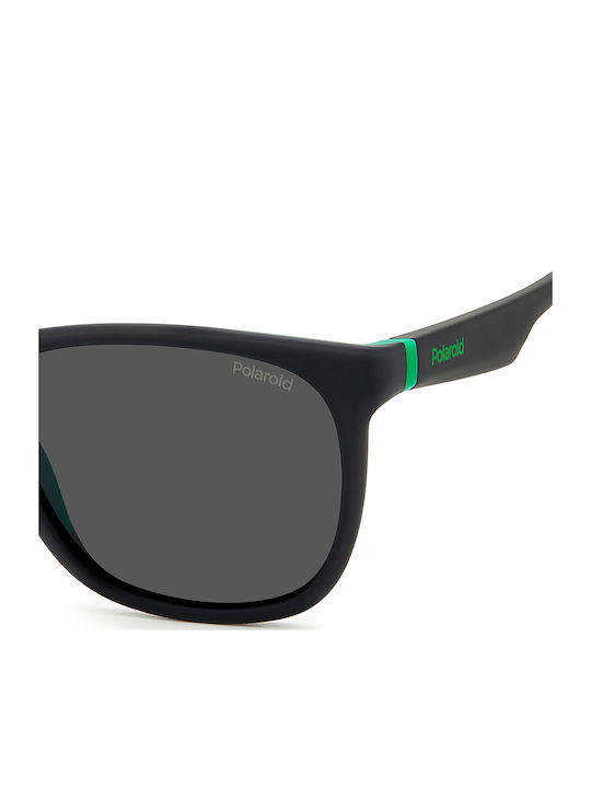 Polaroid Unisex Ochelari de soare cu Negru Cadru și Gri Polarized Lentilă PLD2140/S 3OL/M9