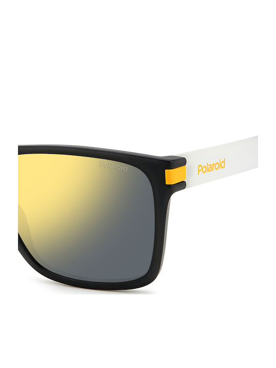 Polaroid Men's Sunglasses with Black Plastic Frame and Gold Polarized Mirror Lens PLD2139/S PGC/LM
