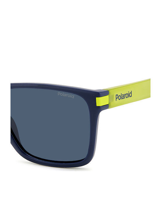 Polaroid Men's Sunglasses with Navy Blue Plastic Frame and Blue Polarized Lens PLD2139/S FLL/C3