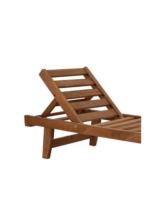 Deckchair Wooden Sunset Walnut 188x60x21.5cm.