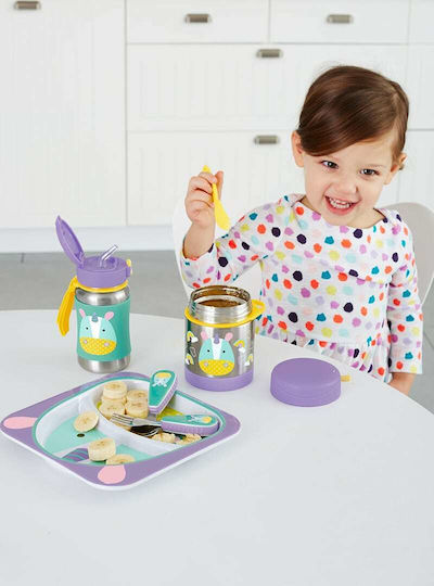 Skip Hop Kids Water Bottle Unicorn Stainless Steel with Straw Turquoise 350ml