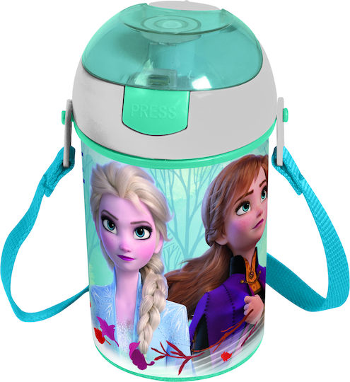Stor Frozen Kinderflasche Gefroren Kunststoff mit Strohhalm 450ml