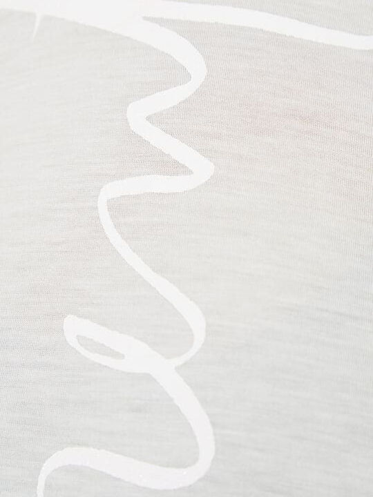 Drawstring Γυναικεία Αθλητική Μπλούζα Αμάνικη Λευκή