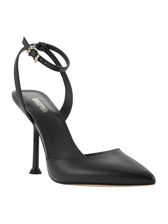 Michael Kors Pointed Toe Black Medium Heels with Strap