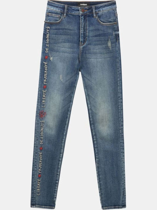 Fraternite Ψηλόμεσο Γυναικείο Jean Παντελόνι σε Skinny Εφαρμογή