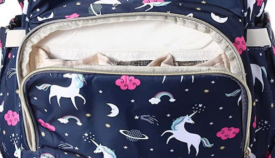 Lequeen Diaper Bag Unicorns Blue