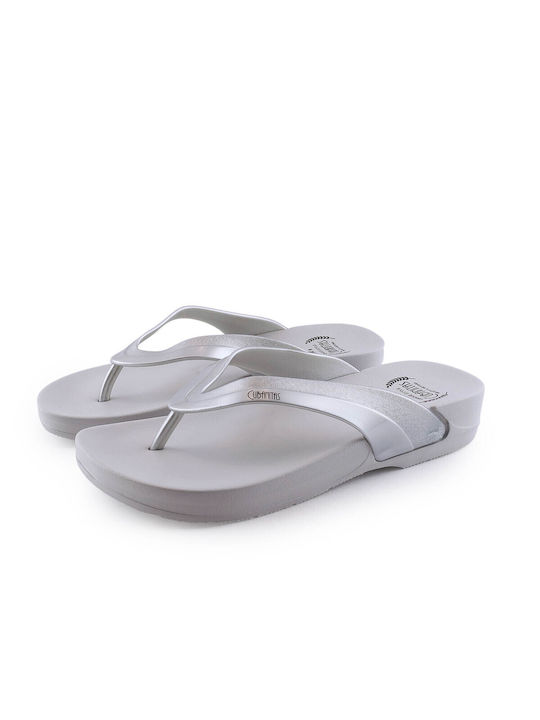 Cubanitas Women's Flip Flops Gray