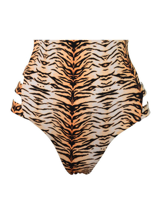 Ολόσωμο Μαγιό Animal Print Καφέ