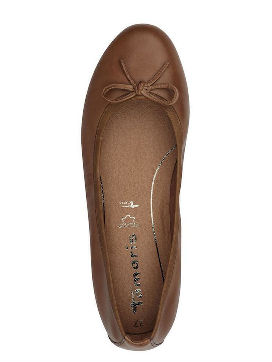 Fabric Ballerinas Tabac Brown
