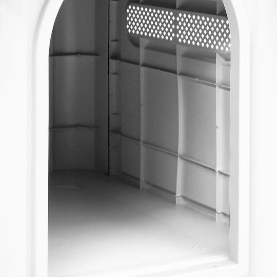 vidaXL Dog House Plastic Outdoor Gray 59x75x66cm