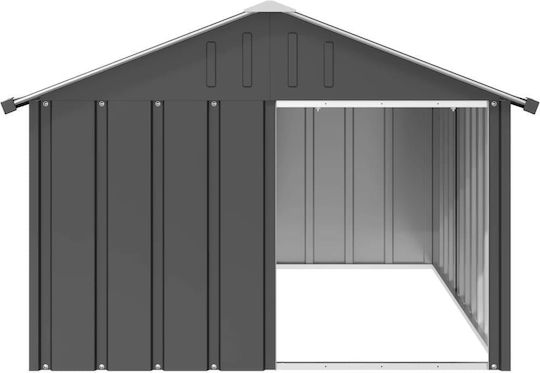 vidaXL Hundehaus Metallisch Außenbereich Gray 116.5x153x81.5cm