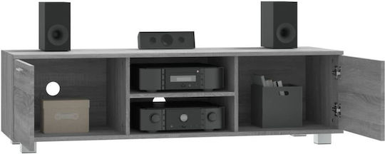 TV Stand Wooden Gray L140xW40.5xH35cm