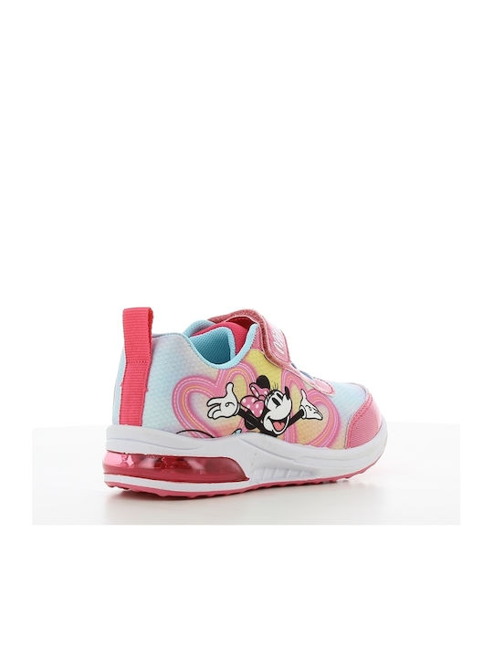 Disney Παιδικά Sneakers Minnie Mouse Ανατομικά με Φωτάκια για Κορίτσι Φούξια