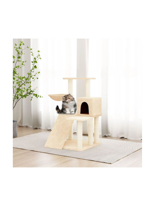 vidaXL Cat Scratching Post Cat Tree In Beige Colour 47x47x82 cm