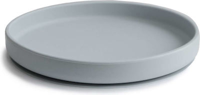 Mushie Baby Food Plate made of Silicone Gray