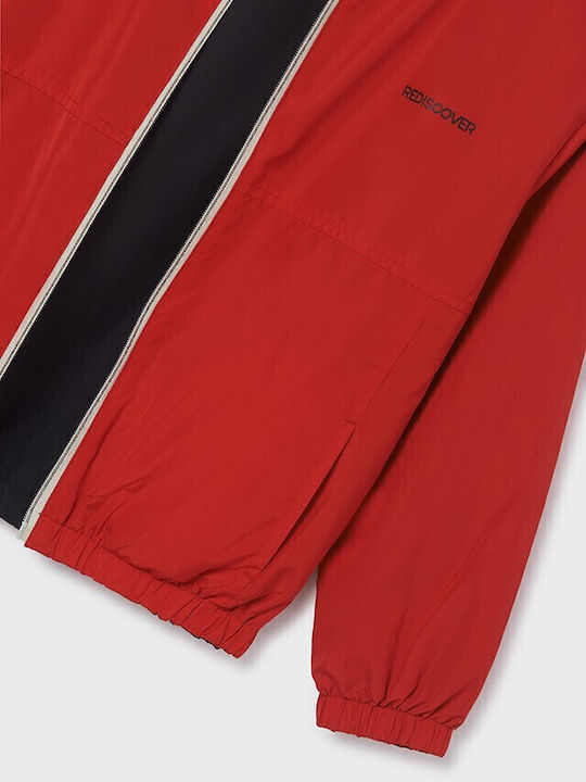 Kids' Casual Jacket Short Double Sided with Hood Red