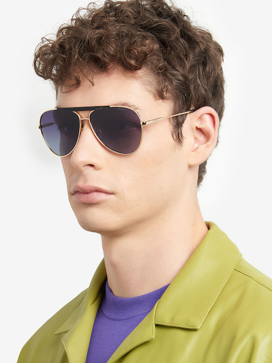 Polaroid Unisex Sonnenbrille mit Gold Metall Gestell und Grün Polarisiert Linse PLD6200/S/X J5G/UC