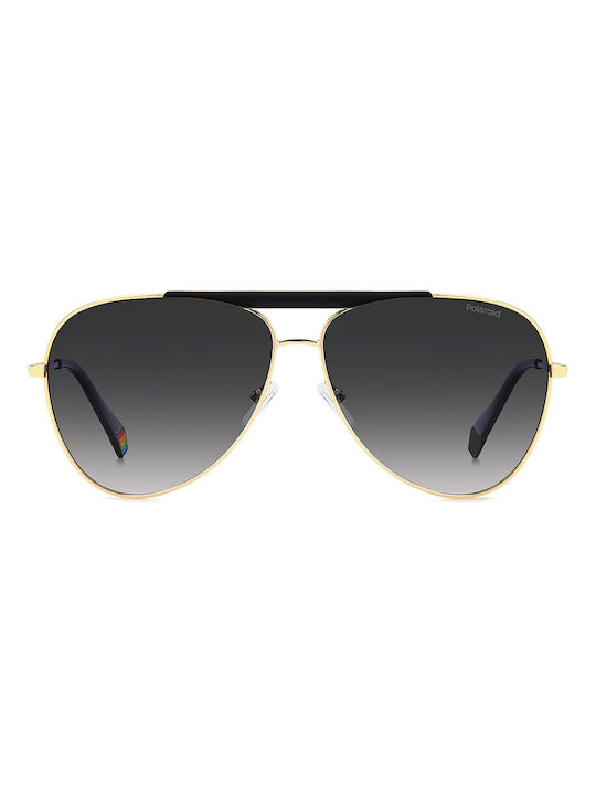 Polaroid Sonnenbrillen mit Gold Rahmen und Beige Verlaufsfarbe Polarisiert Linse PLD6200/S/X RHL/WJ
