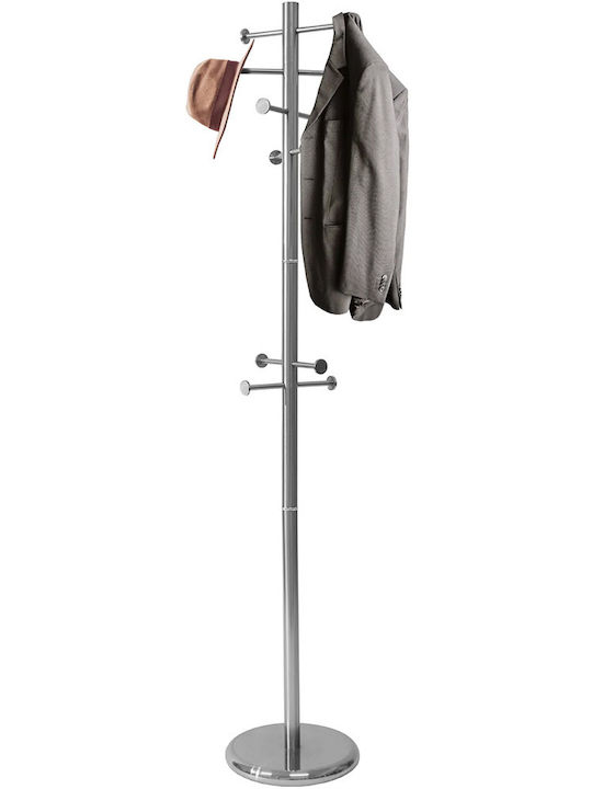 General Trade Metallic Coat Rack Grey Satin 29x29x176cm