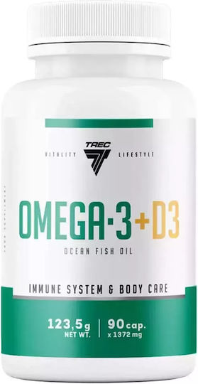 Trec Omega 3 & D3 Рибено масло 90 софтджел