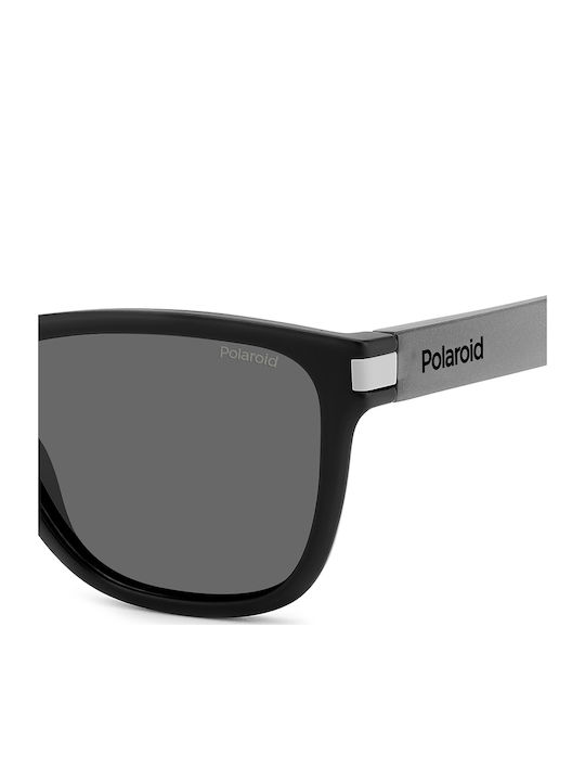Polaroid Unisex Sunglasses with Black Plastic Frame and Gray Polarized Lens PLD2138/S O6W/M9