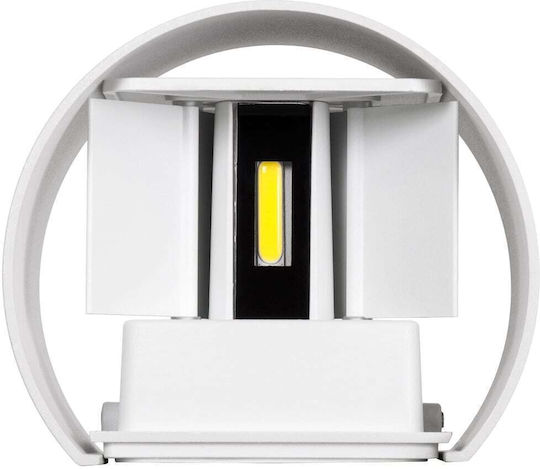 GloboStar Axis-R Wall-Mounted Outdoor Lighting Ceiling Lamp IP65 10W with Cool White Light Double Beam 10x10x10cm