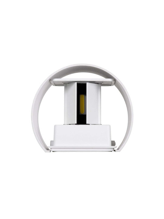 GloboStar Axis-R Wall-Mounted Outdoor Lighting Ceiling Lamp IP65 10W with Cool White Light Double Beam 10x10x10cm