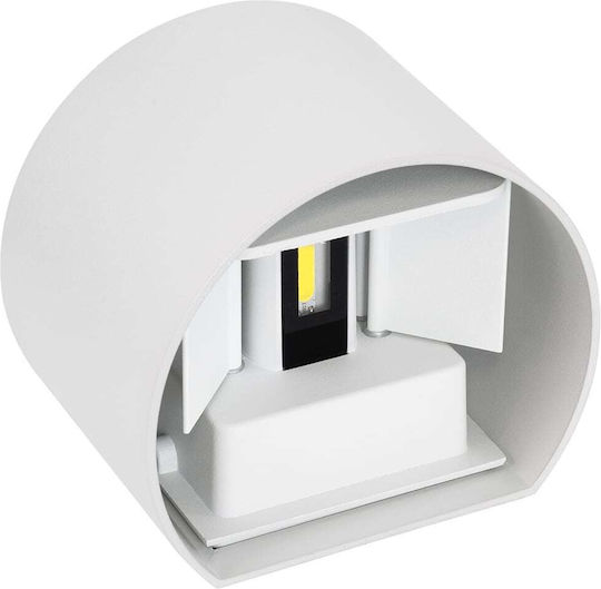 GloboStar Axis-R Wall-Mounted Outdoor Lighting Ceiling Lamp IP65 10W with Cool White Light Double Beam 10x10x10cm