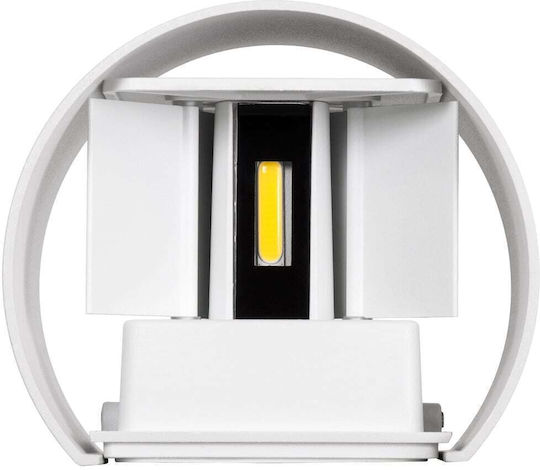 GloboStar Axis-R Wandmontierte Außen-Deckenleuchte LED IP65 10W mit Natürliches Weiß Licht Doppelstrahl 10x10x10εκ.