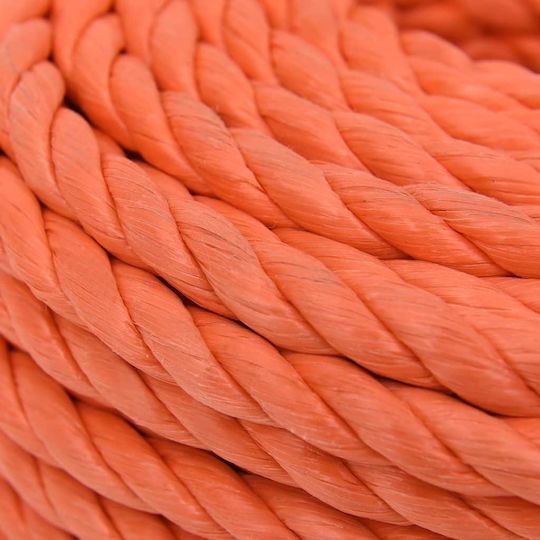 vidaXL Rope Diameter 10mm Length 50m Blue Work Rope Orange 10mm 50m Polypropylene