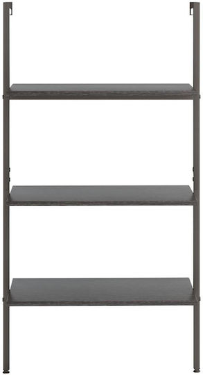 Βιβλιοθήκη Μαύρη 64x35x120.5εκ.