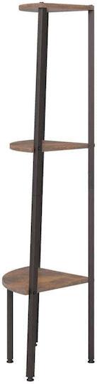 Corner Bookcase Dark Brown / Black 45.5x31.5x120cm
