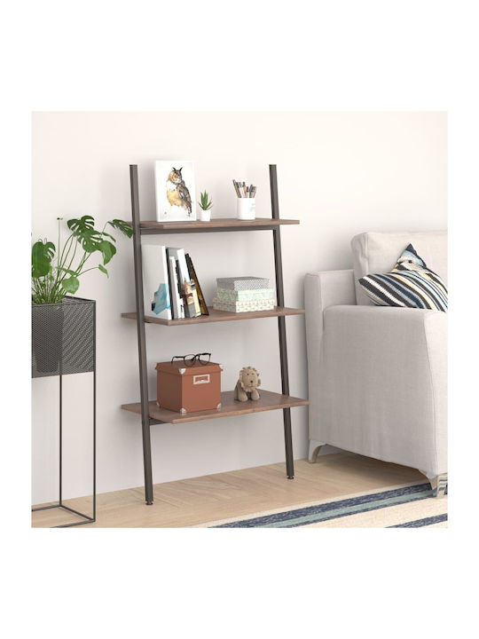 Bookcase Dark Brown / Black 64x34x116cm