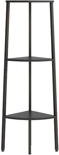 Eckbibliothek Schwarz 45.5x31.5x120cm