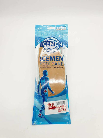 Icemen Δερμάτινοι Ανατομικοί Πάτοι Παπουτσιών 112 2τμχ