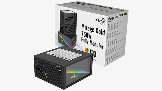 Aerocool Mirage Gold 750W Μαύρο Τροφοδοτικό Υπολογιστή Full Modular 80 Plus Gold