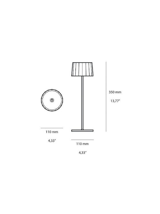 Logica Logica Twiggy Metal Table Lamp LED with White Shade and Base 18pcs