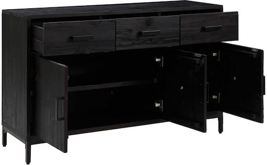 Мебели за съхранение с чекмеджета Черен 110x35x70см